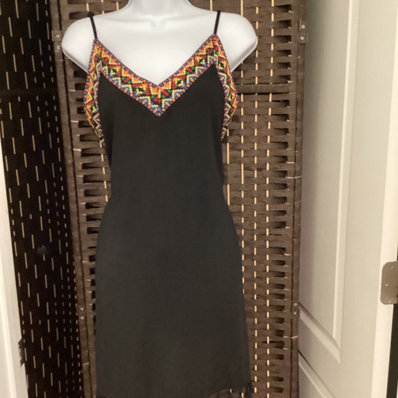 Tassel Detailed V-Neck Knee Length Dress ( Size- XXL) - Picture 2 of 10